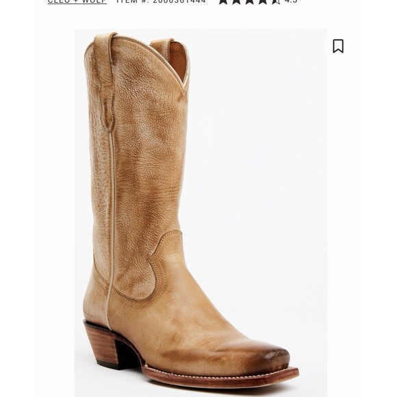 Cleo + Wolf Shoes - NEW Cleo + Wolf Ivy Western Boots  Leather Womens Size 8.5B In Tan Msrp $230